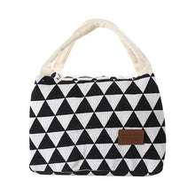 Load image into Gallery viewer, Portable Grid pattern Lunch Bag For Women Kids Men Insulated Canvas Box Tote Bag Thermal Cooler Food bag
