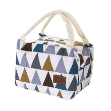 Load image into Gallery viewer, Portable Grid pattern Lunch Bag For Women Kids Men Insulated Canvas Box Tote Bag Thermal Cooler Food bag